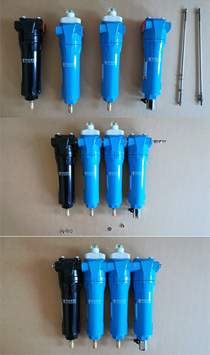 多級(jí)WALKER壓縮空氣過濾器的無縫連接過程