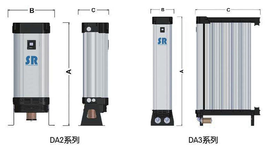 DA系列SR模塊吸附干燥機分為D1D2兩類 DA系列SR模塊吸附干燥機分為D1D2兩類